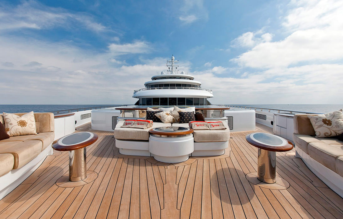 serene yacht position